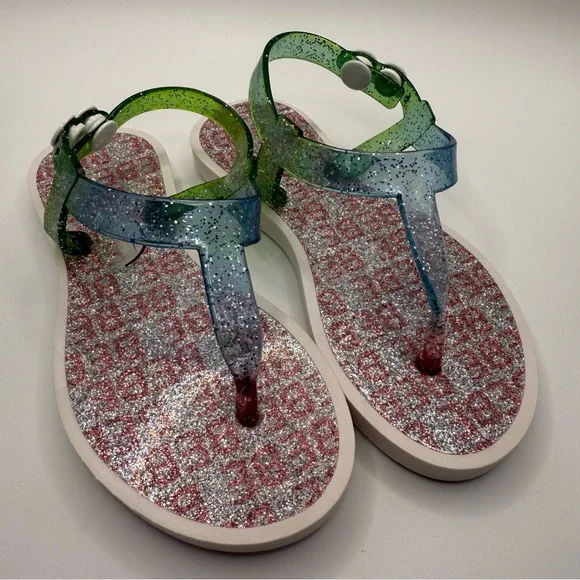 Girls Colorful Glitter Sandals - Picture 2 of 8